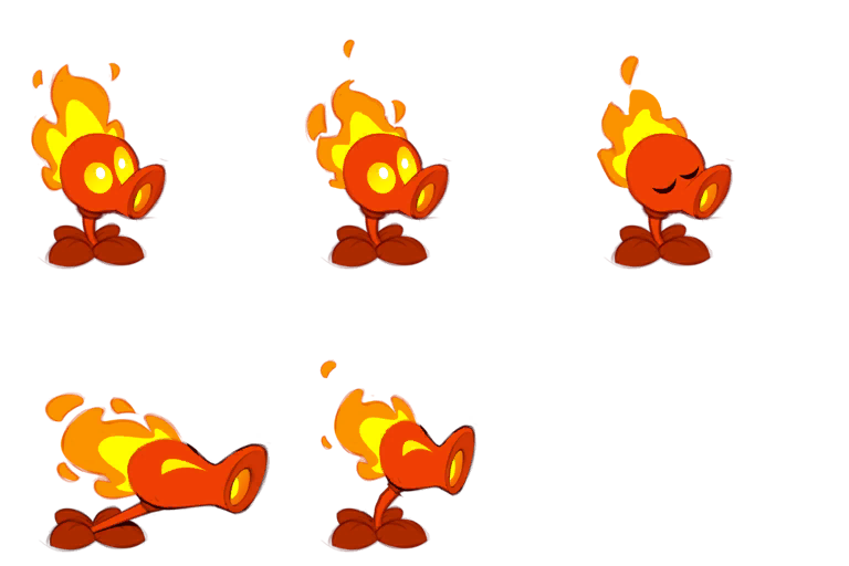 Fire Peashooter's placeholder sprites Fire Peashooter's placeholder sprites