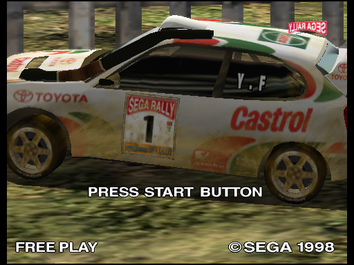 The Corolla in the deluxe cabinet version. Note the Toyota logos on the fenders where the MoviStar sponsorship should be.