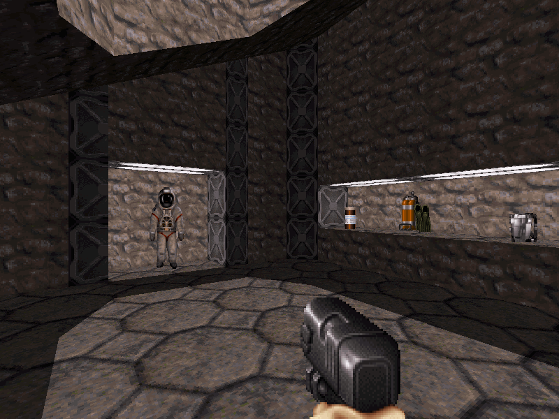 Space Suit among the items in the Zoo demo level.