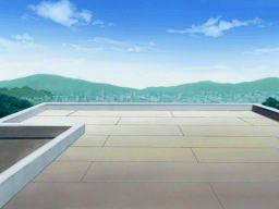 BG_OKUD0, an unused daytime variant of the used BG_OKUN0. OKU stands for 屋上 (okujou, "rooftop"). While this file is unused, the image can be seen in the OP video.