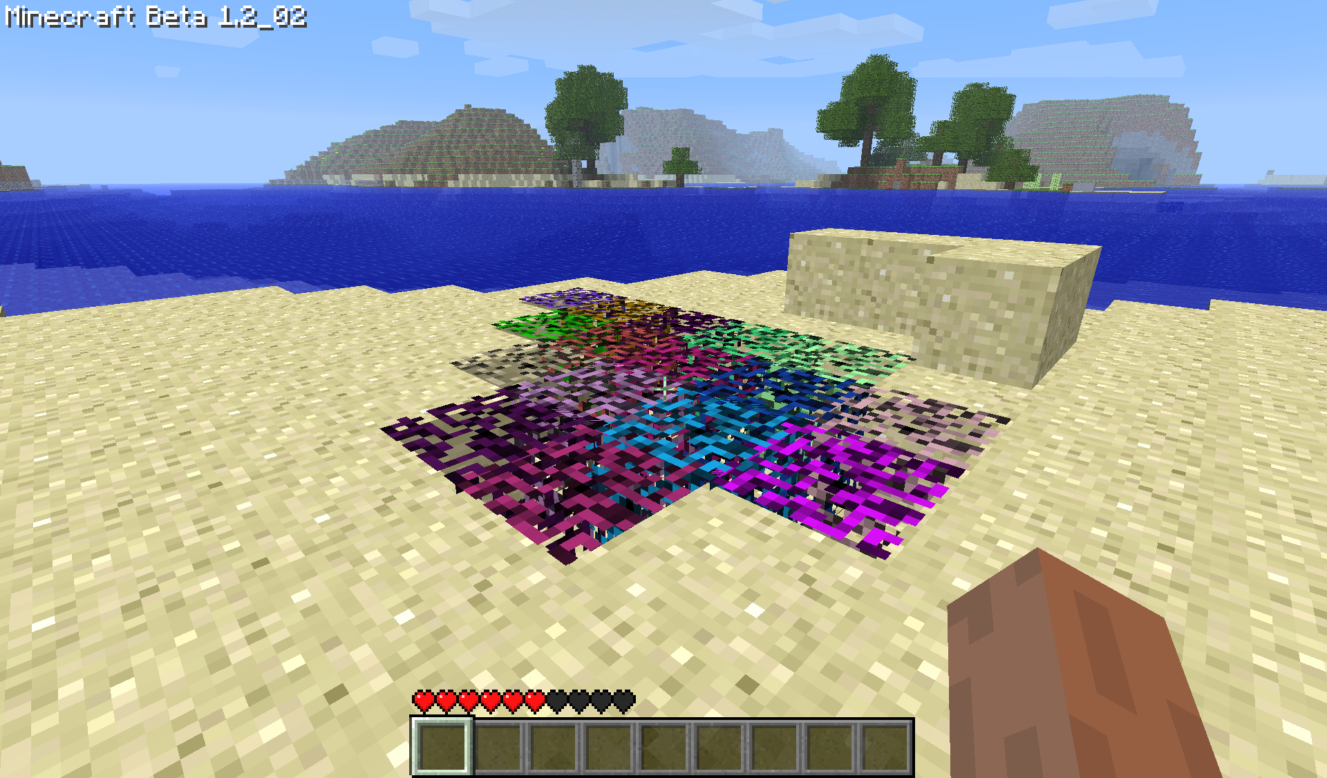 The coral blocks in-game. The coral blocks in-game.