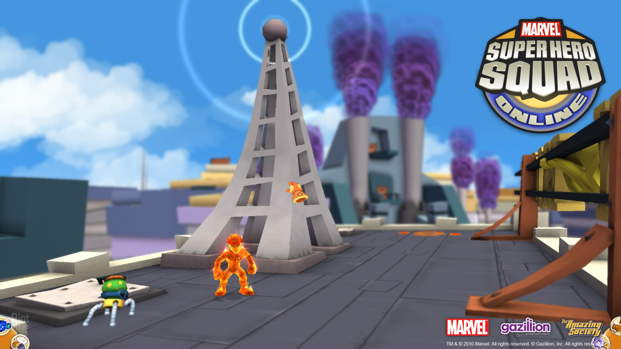 Has Oscorp in the background. Also features a Ockbot troublebot that is left unused in the final game. Has Oscorp in the background. Also features a Ockbot troublebot that is left unused in the final game.