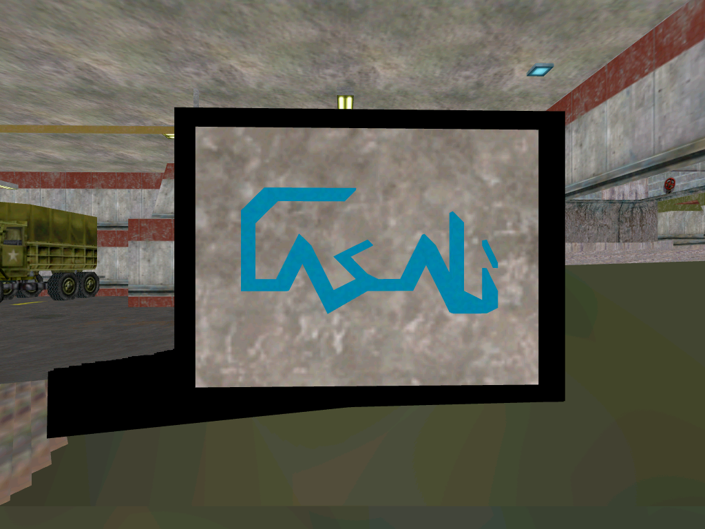 Boot Camp signature. This one can only be seen by using the console command "gl_monolights 1" or "r_fullbright 1", then restarting the level.