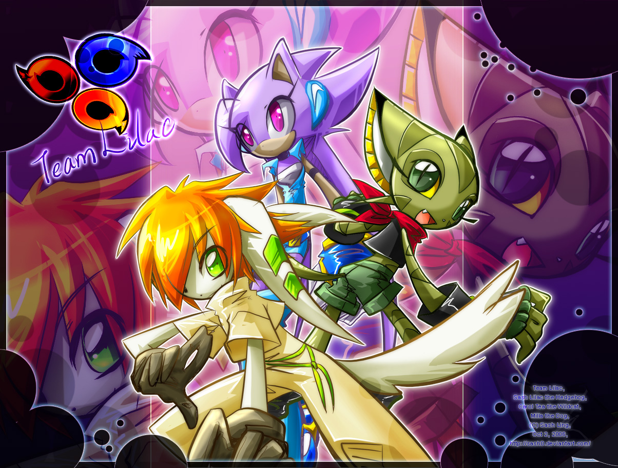 Team Lilac, drawn by Ziyo Ling. Lilac and Carol's designs would be taken from this artwork.