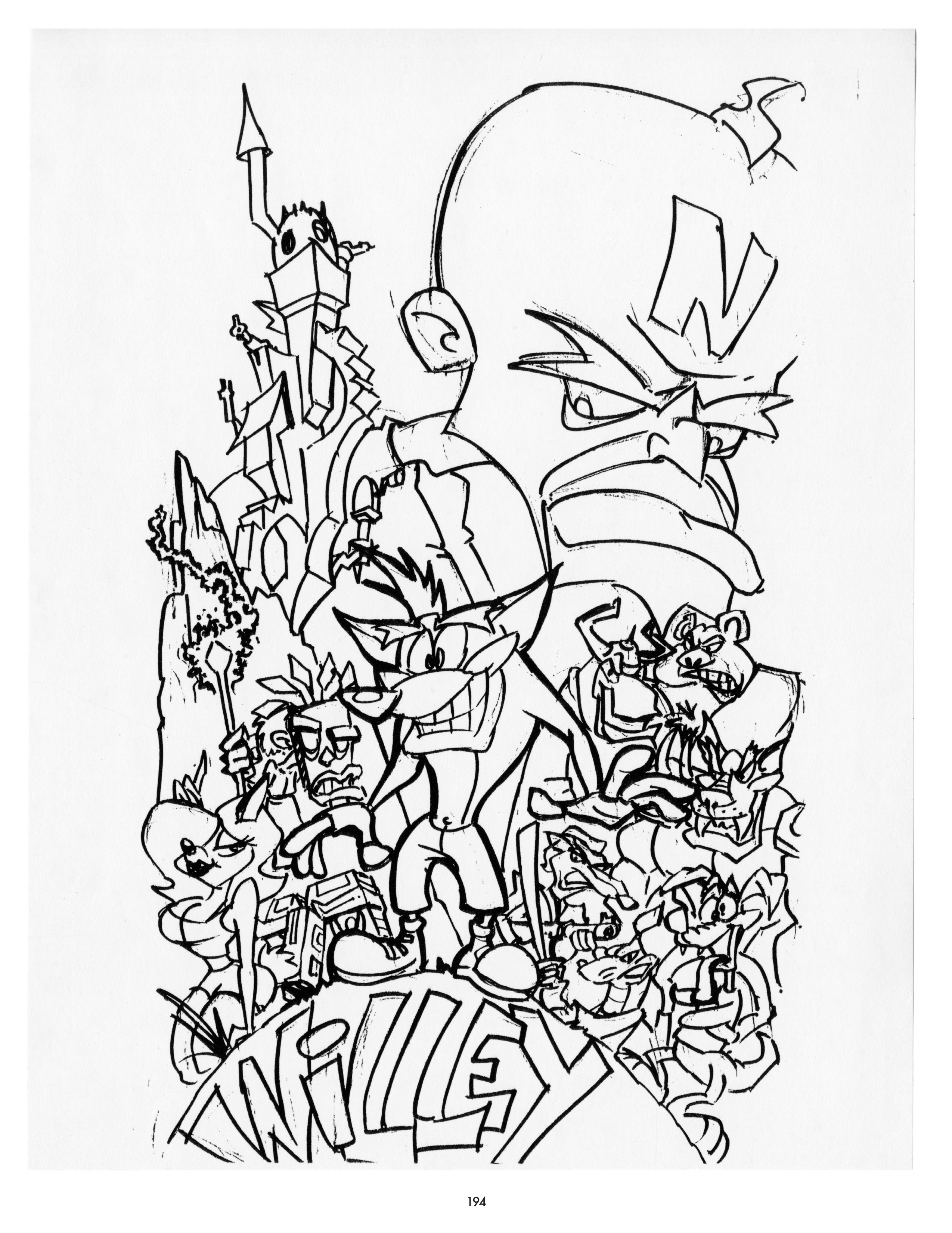 Concept artwork featuring the game's cast. Concept artwork featuring the game's cast.