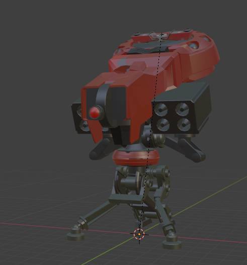 Original leaked render of the Mecha Level 4 Sentry boss model.