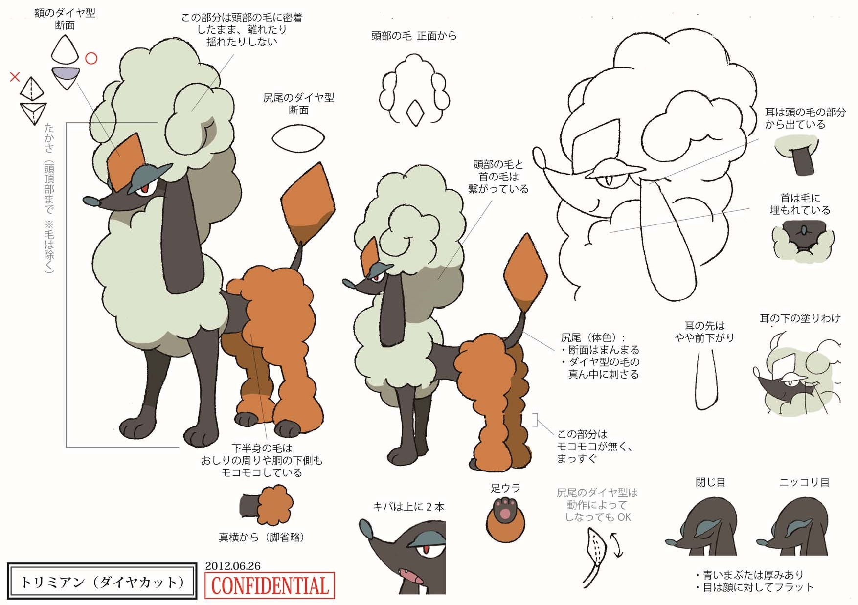 PokeXY_ConceptArt_トリミアン_ダイヤカット_三面図.png PokeXY_ConceptArt_トリミアン_ダイヤカット_三面図.png