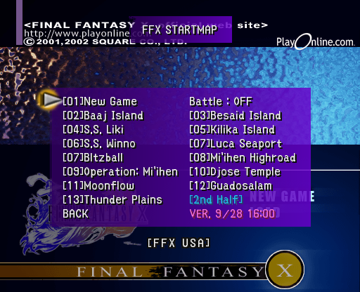 NEWGAME menu part 1. NEWGAME menu part 1.