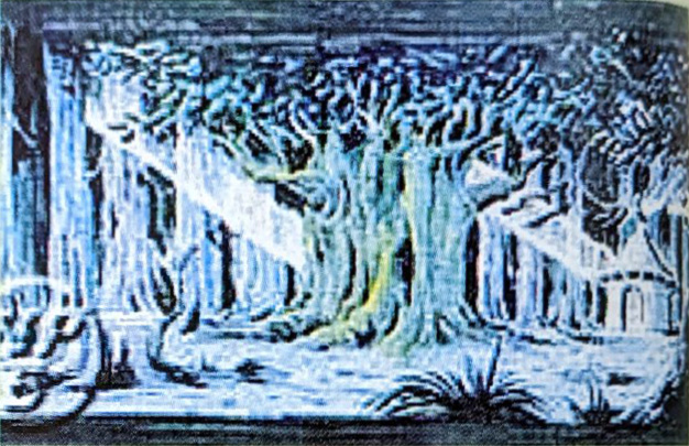 Concept art of the Sunshine Forest by Itoh, as evidenced by the sky beams. Concept art of the Sunshine Forest by Itoh, as evidenced by the sky beams.