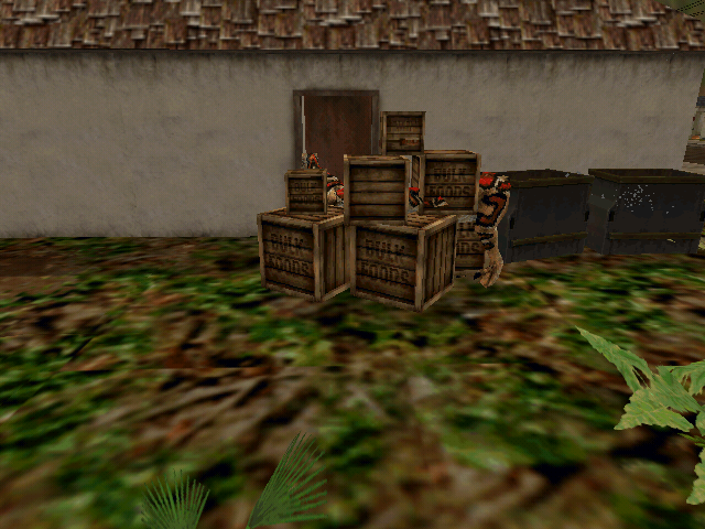 Throughout the town, these Bulk foods crates exist. They completely lack collision. The crates pictured here are outside the door of the large house left of the Ops center. Throughout the town, these Bulk foods crates exist. They completely lack collision. The crates pictured here are outside the door of the large house left of the Ops center.