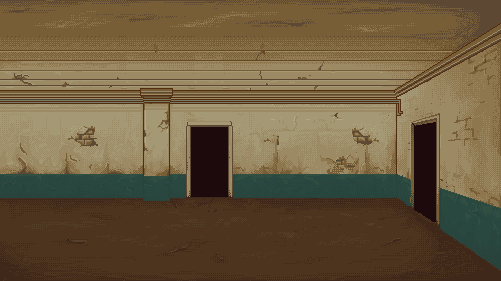 Old version of the second half of the School hallway.