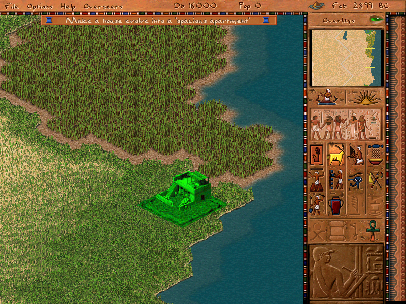 A farm being placed on the 1x1 meadow.