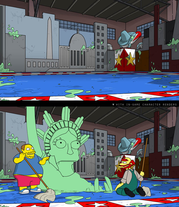 For "You Blew It Up!", by Jeff Adams, both background and cutscene photo included For "You Blew It Up!", by Jeff Adams, both background and cutscene photo included