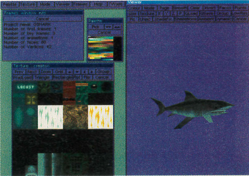A G-Shark in the game's 3D model editor