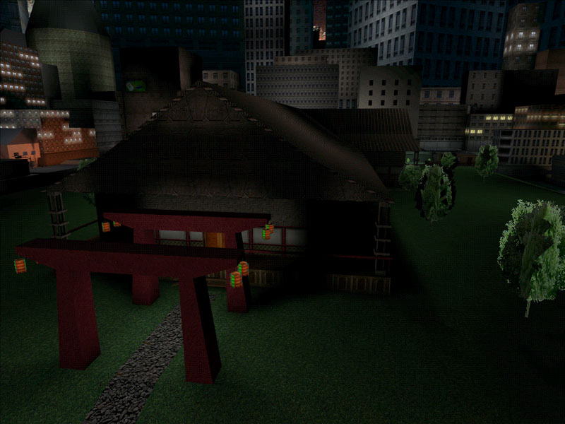 Old versions of downtown with the temple in the middle