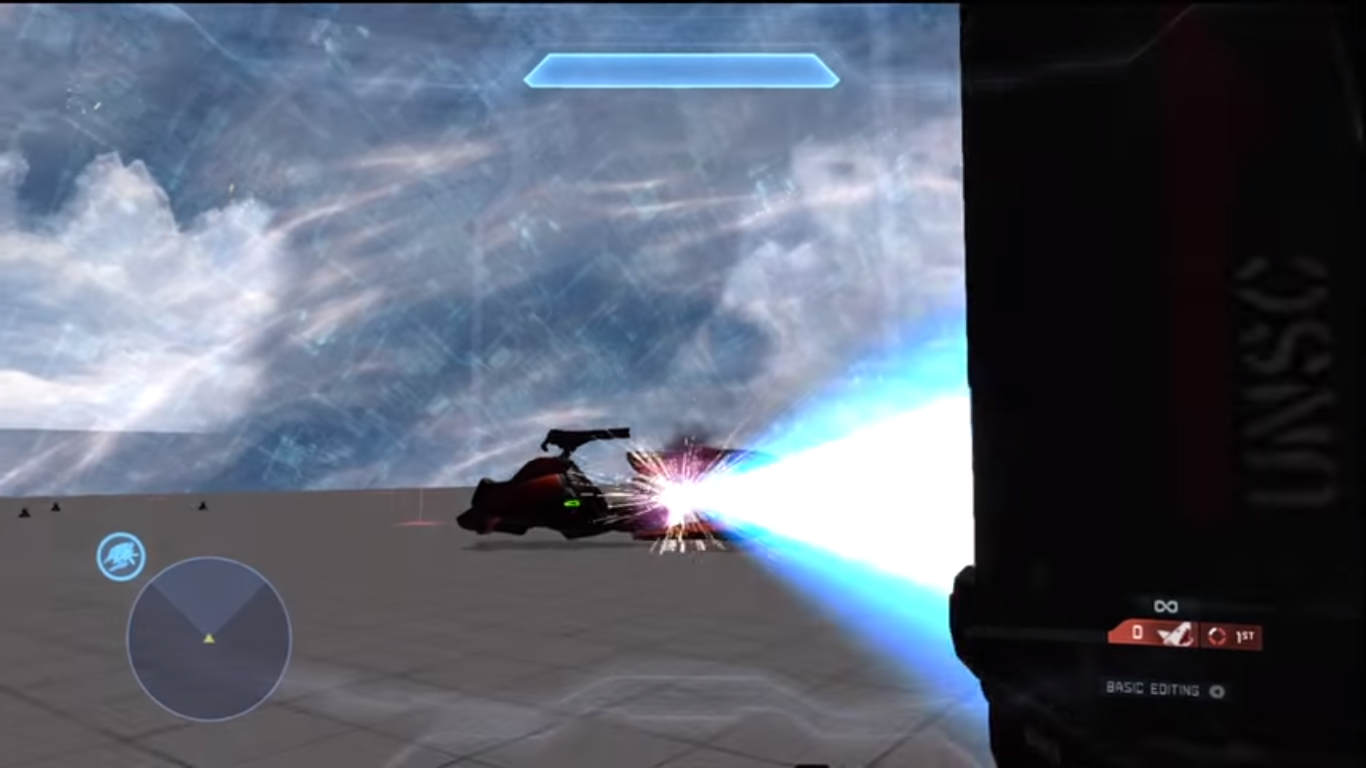 Disintegrator being fired at a Revenant.