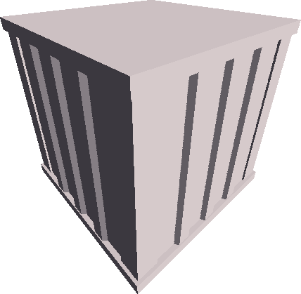 An iron crate. An iron crate.