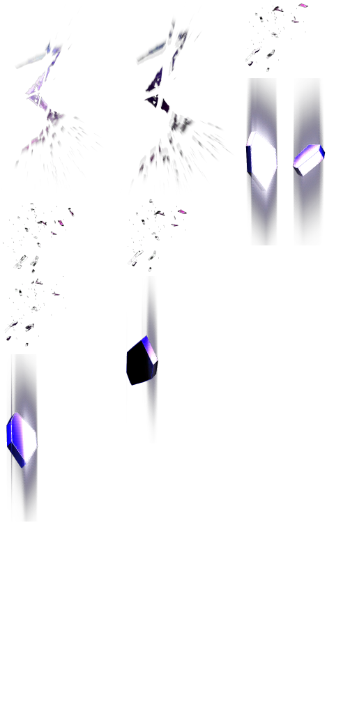 Graphics of the "3" in the game's logo disintegrating.