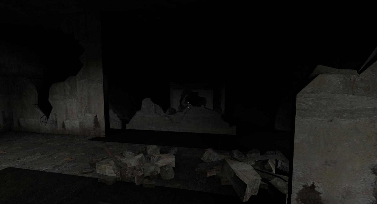 View of the rubble area. View of the rubble area.