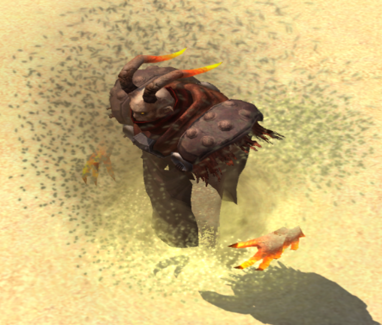 Sand Wraith Lord in the Editor, with the "startVisible" parameter set to 1