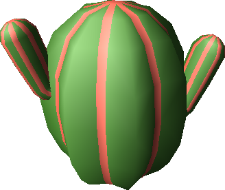 A short cactus with arms. A short cactus with arms.