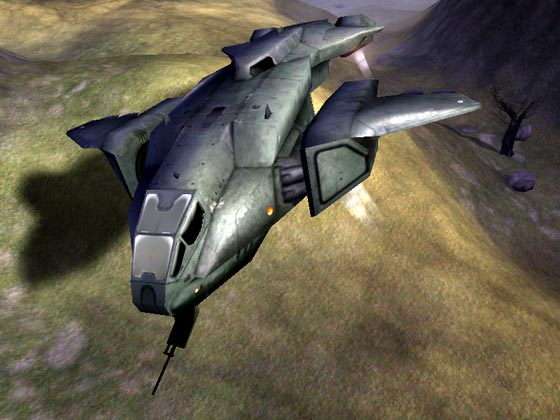 This picture shows the Pelican was meant to have a chin-mounted gun. Though this never occurs in Halo, it does in later Halo games.