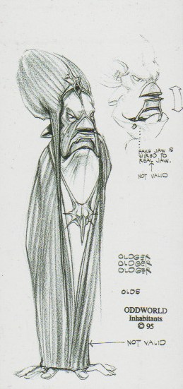 A sketch of an Oldger priest.