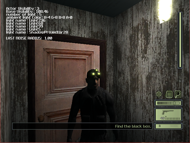 Screenshot of smaller debug menu. Screenshot of smaller debug menu.