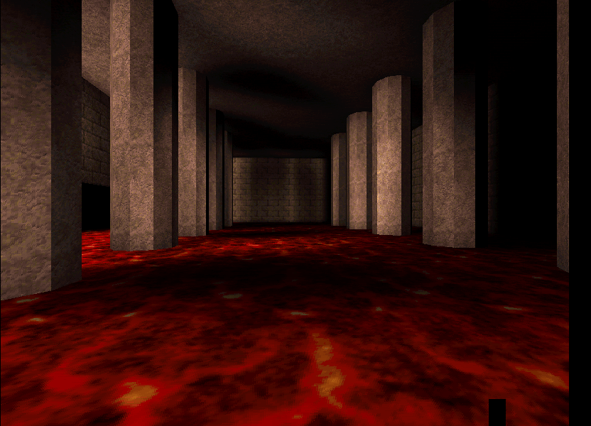 Pillar room with lots of lava. Pillar room with lots of lava.