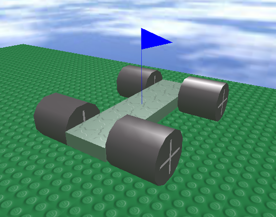 A 3D flag ontop of a Chassis with Controller set to KeyboardRight in the March 2007 client. A 3D flag ontop of a Chassis with Controller set to KeyboardRight in the March 2007 client.