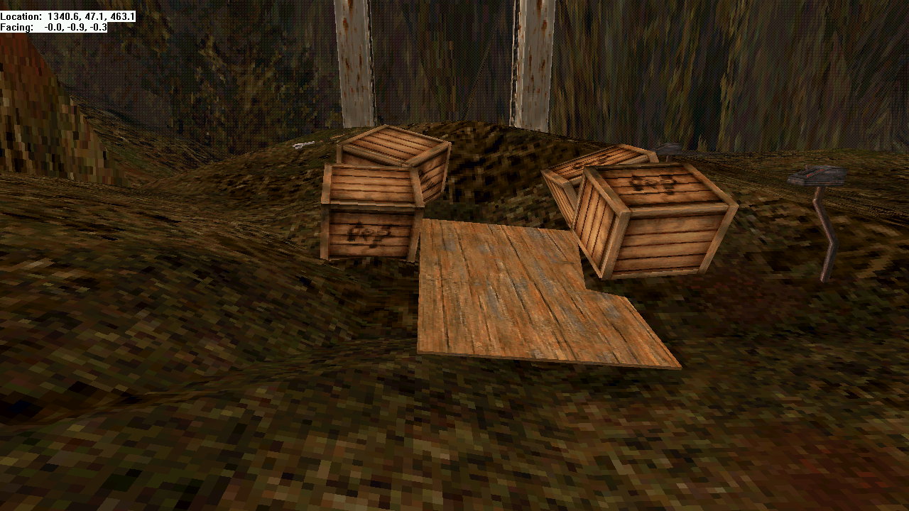 A better look at the uneven terrain. A better look at the uneven terrain.