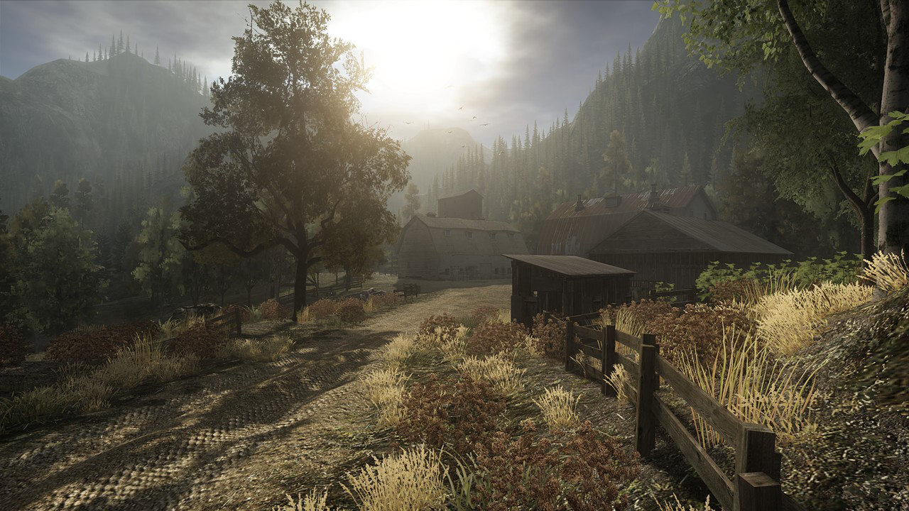The original Anderson farm. The area would similarly get redesigned, though the roads were left in the final game's map. The original Anderson farm. The area would similarly get redesigned, though the roads were left in the final game's map.