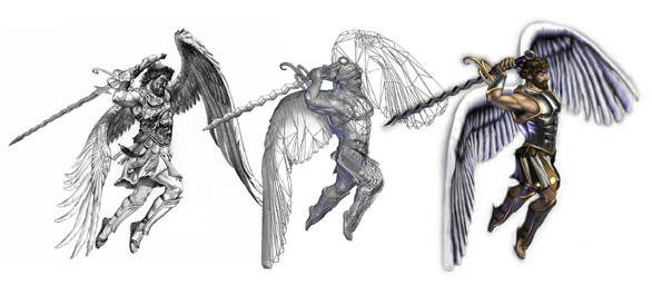Archangel, from sketch to model.