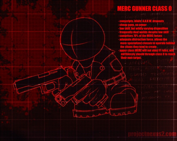 Was called Merc Gunner Class zero instead of being called Merc Recruit.