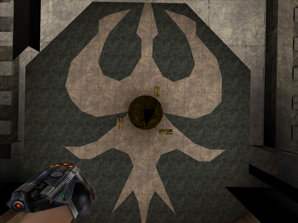 The logo in the center of the Lower Level. The logo in the center of the Lower Level.