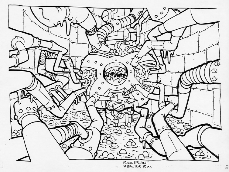 Concept art of a power generator. Concept art of a power generator.