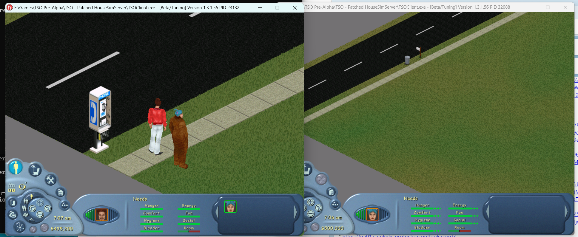 The default house seen in two different player's games. The default house seen in two different player's games.