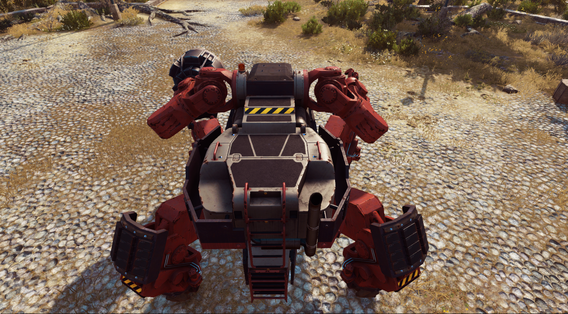 Rear view of the debug mech.