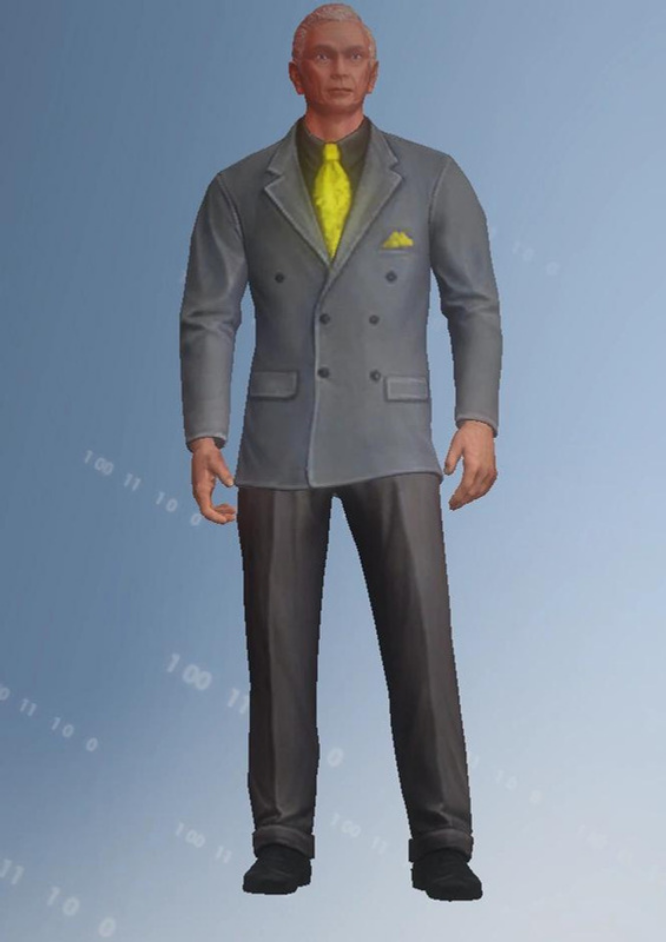 Unused Character Model for Kazuo Akuji as seen in game.