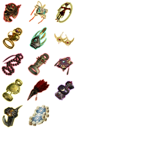 Placeholder Accessory icons, taken directly from Bayonetta 2.