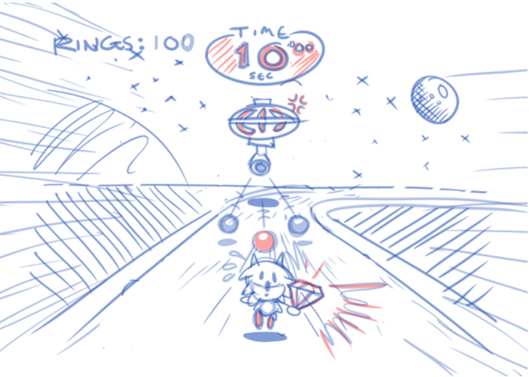 Concept Art for Special Stage with unused idea.