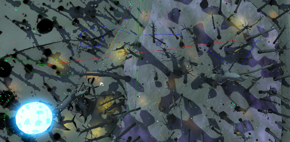 The apparent two swamp paths for the minions intended to spawn in the swamp. The apparent two swamp paths for the minions intended to spawn in the swamp.