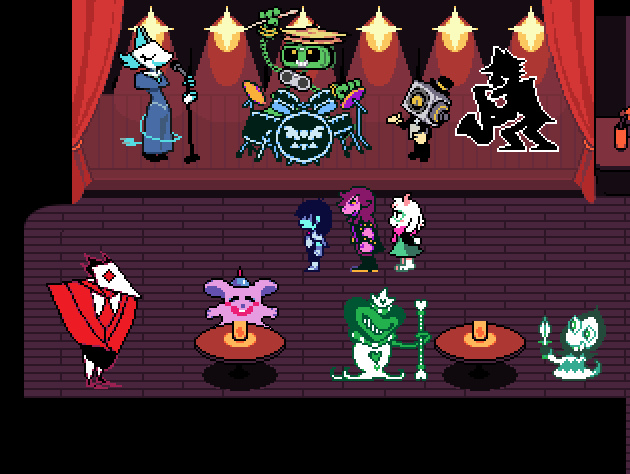If you recruited the right characters, the band can play a new BGM for your town! If you recruited the right characters, the band can play a new BGM for your town!