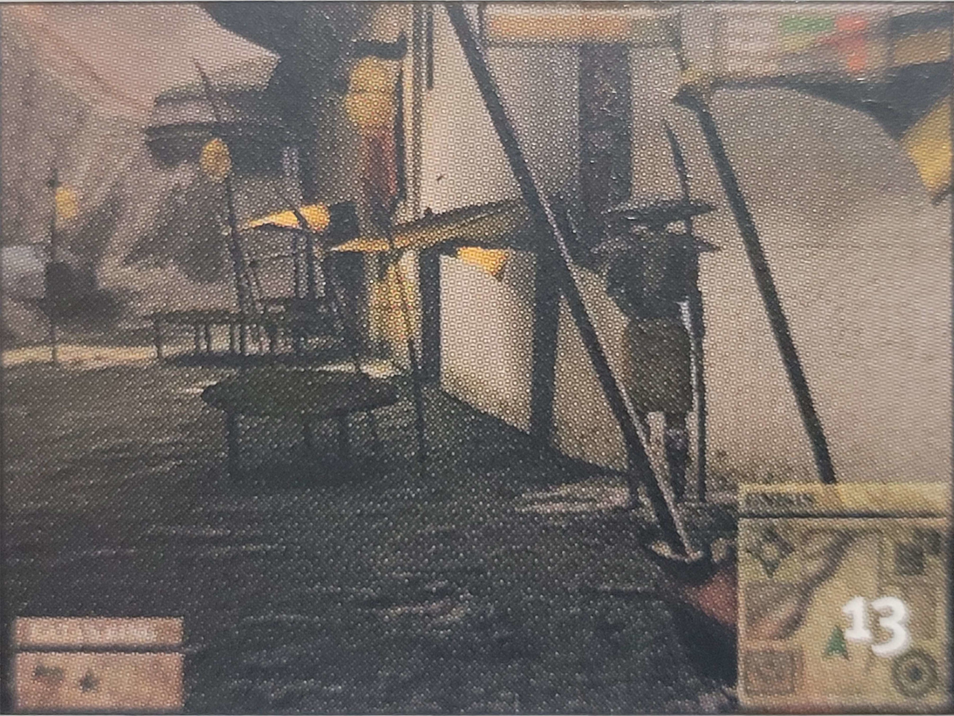 A guard-like figure looms over the merchant stalls. A guard-like figure looms over the merchant stalls.