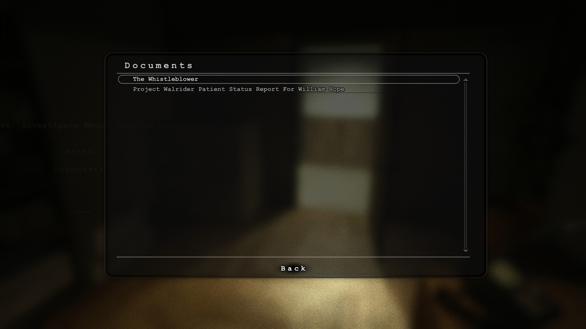OutlastFinalDocumentsMenu.jpg
