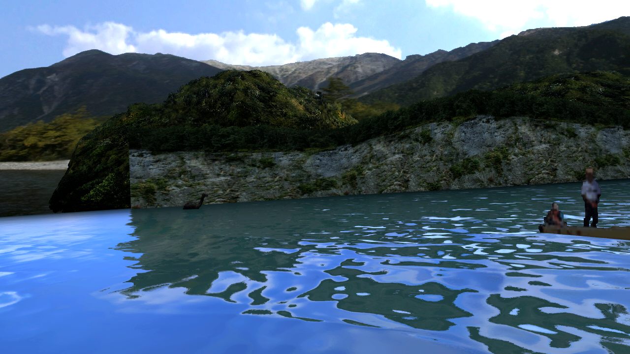 A screenshot of the "Nessie" Easter egg on Trial Mountain Circuit taken with the free camera.