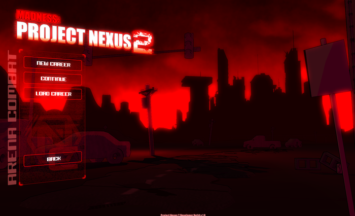 An early version of the title screen.