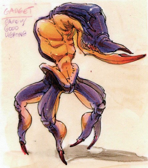 Early color palette swap of a Scrab.