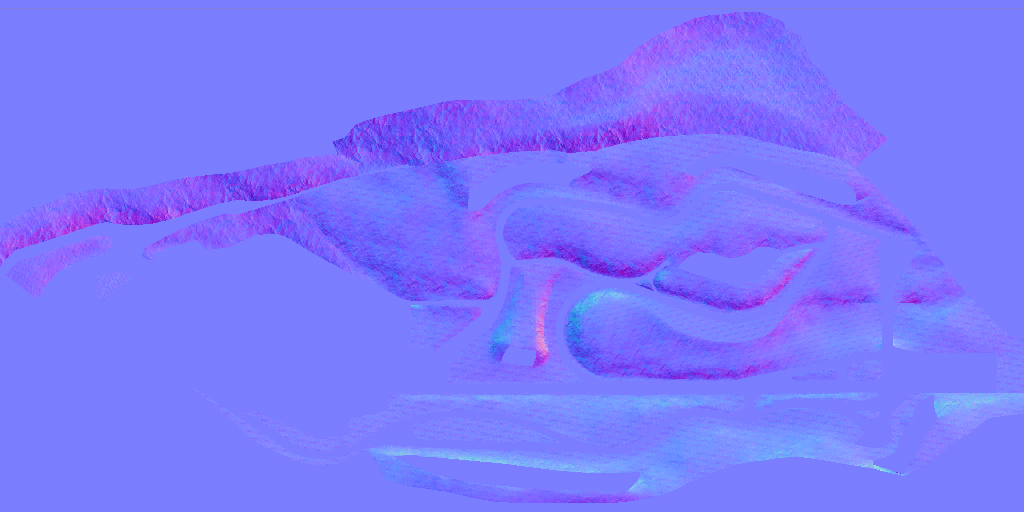 Normal map for the overhead texture.