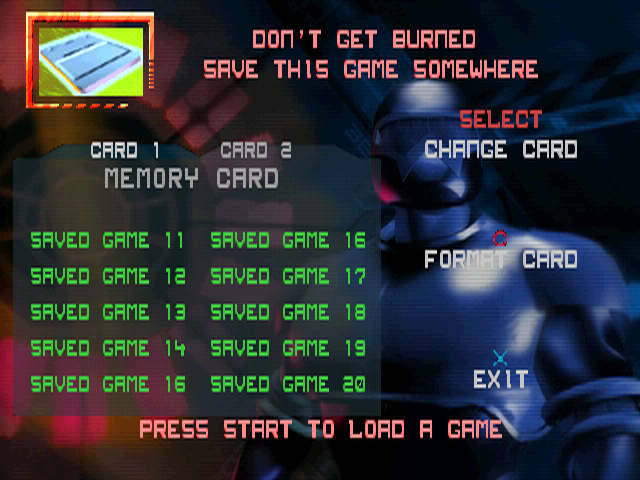 BlastChamberPSX-Proto19960710-MenuMemoryCard2.png BlastChamberPSX-Proto19960710-MenuMemoryCard2.png